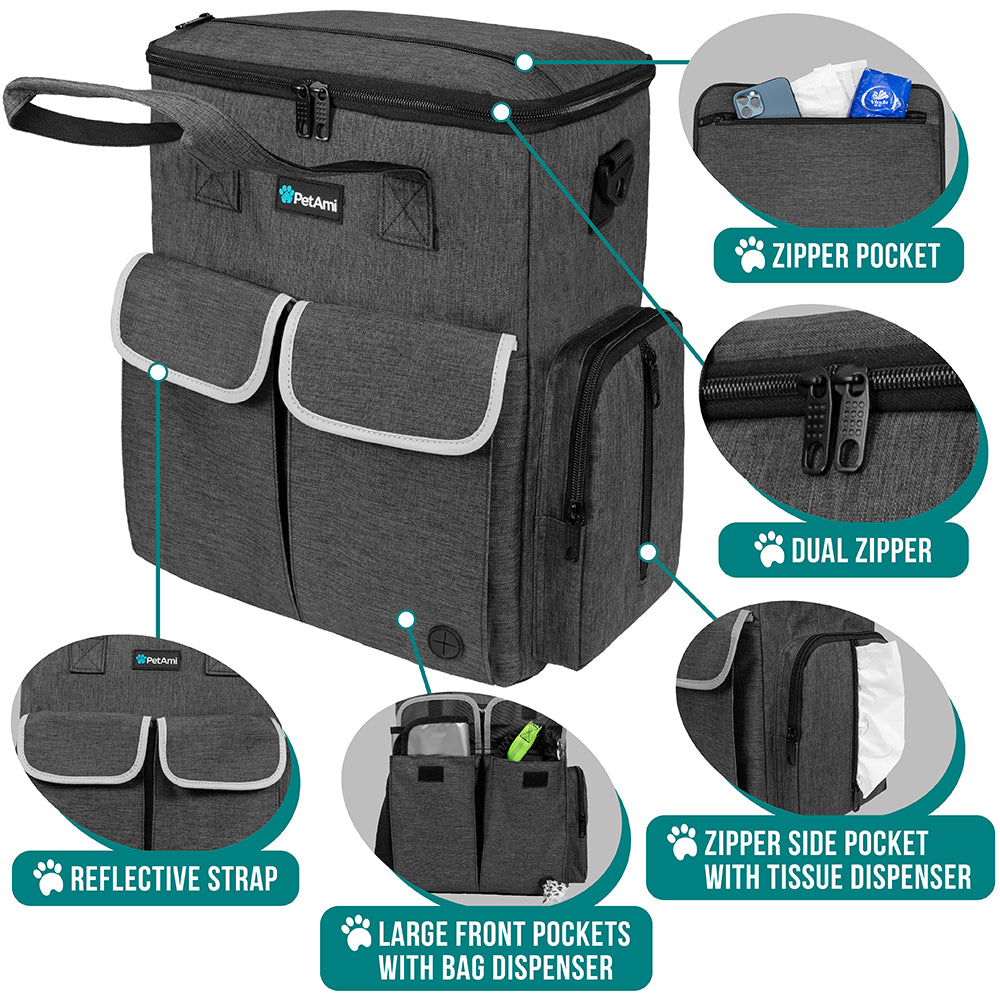 Pet Supply Travel Bag Weekend Tote Dog Gear Food Carrier Travel Organizer Set