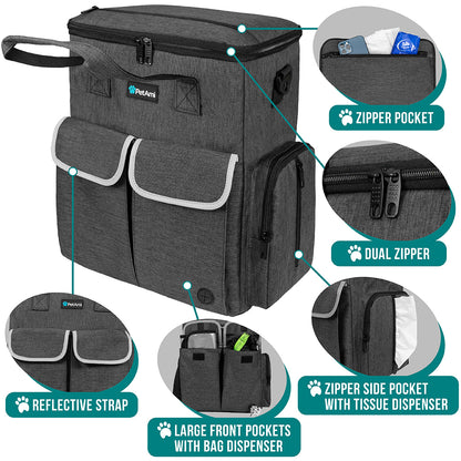 Pet Supply Travel Bag Weekend Tote Dog Gear Food Carrier Travel Organizer Set