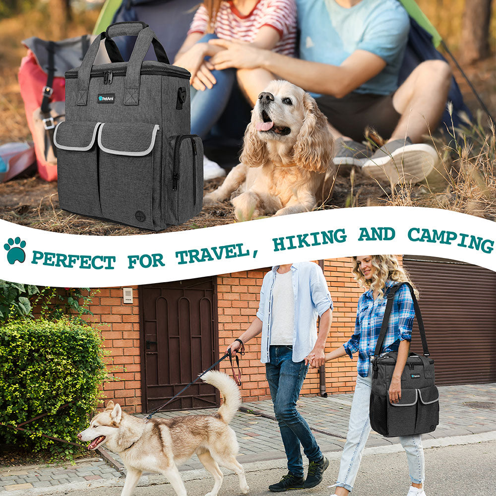 Pet Supply Travel Bag Weekend Tote Dog Gear Food Carrier Travel Organizer Set