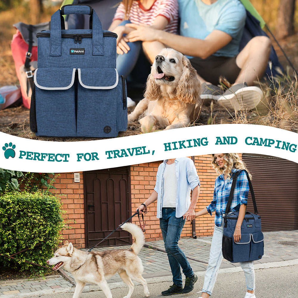 Pet Supply Travel Bag Weekend Tote Dog Gear Food Carrier Travel Organizer Set