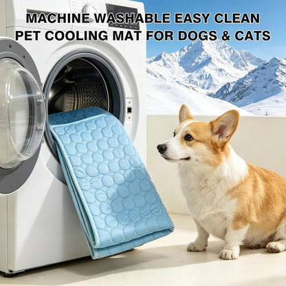 Dog Cooling Mat, Breathable Cooling Mat for Dogs(Q-Max>0.4) Washable Cold Crate Pad Cooling Dog Bed Mats, Non-Slip Dog Cooling Pad, Cats Cooling Mat for Kennels, Crates, Cars, Indoor & Outdoor