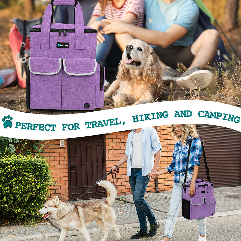 Pet Supply Travel Bag Weekend Tote Dog Gear Food Carrier Travel Organizer Set