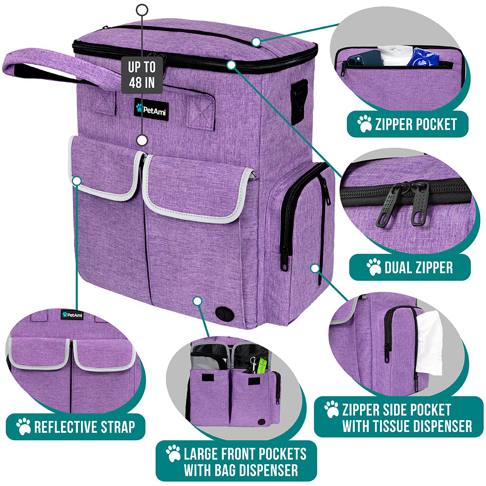 Pet Supply Travel Bag Weekend Tote Dog Gear Food Carrier Travel Organizer Set