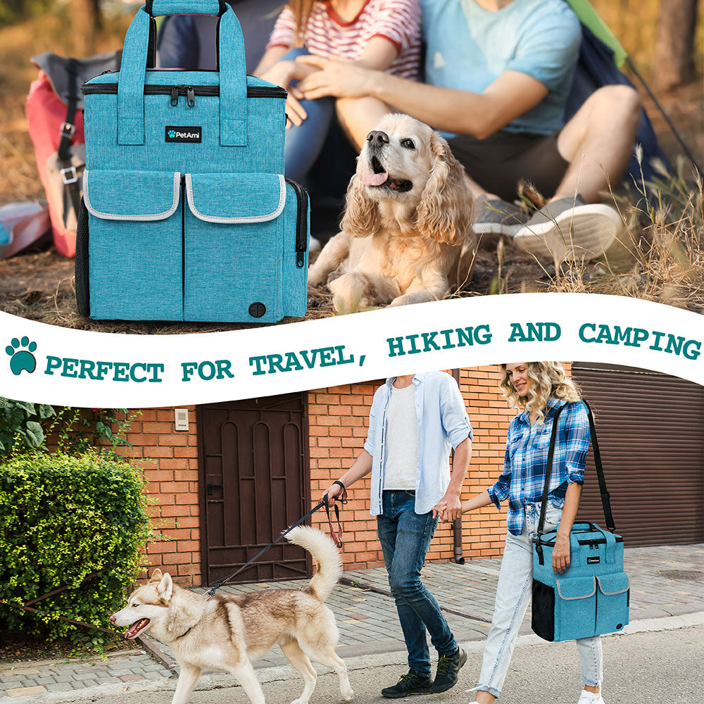 Pet Supply Travel Bag Weekend Tote Dog Gear Food Carrier Travel Organizer Set