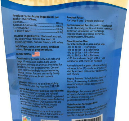 Happy Traveler Calming Chews for Dogs, Single Pack
