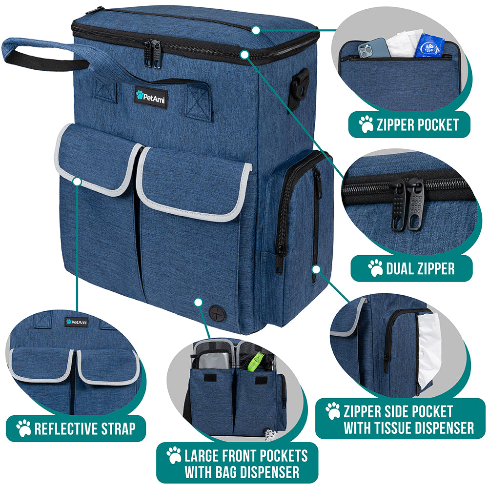 Pet Supply Travel Bag Weekend Tote Dog Gear Food Carrier Travel Organizer Set