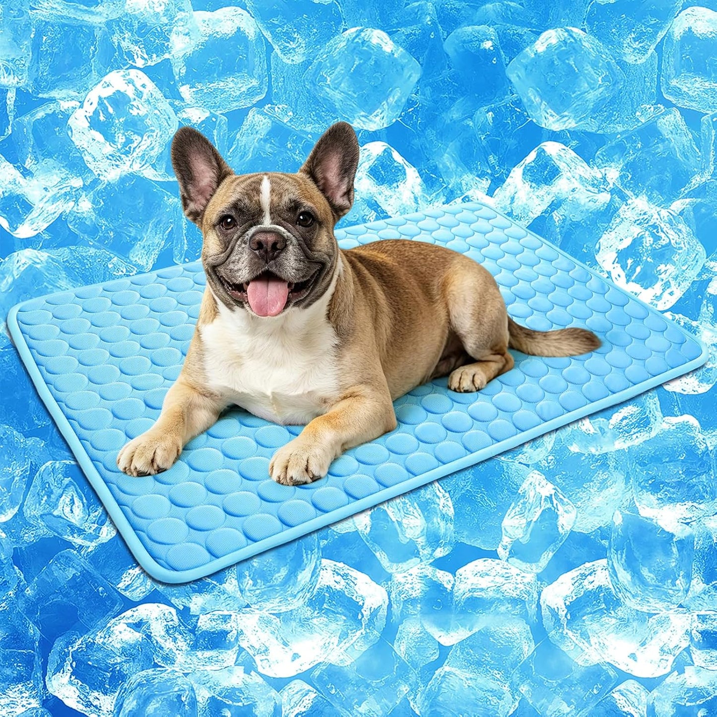 Dog Cooling Mat, Breathable Cooling Mat for Dogs(Q-Max>0.4) Washable Cold Crate Pad Cooling Dog Bed Mats, Non-Slip Dog Cooling Pad, Cats Cooling Mat for Kennels, Crates, Cars, Indoor & Outdoor