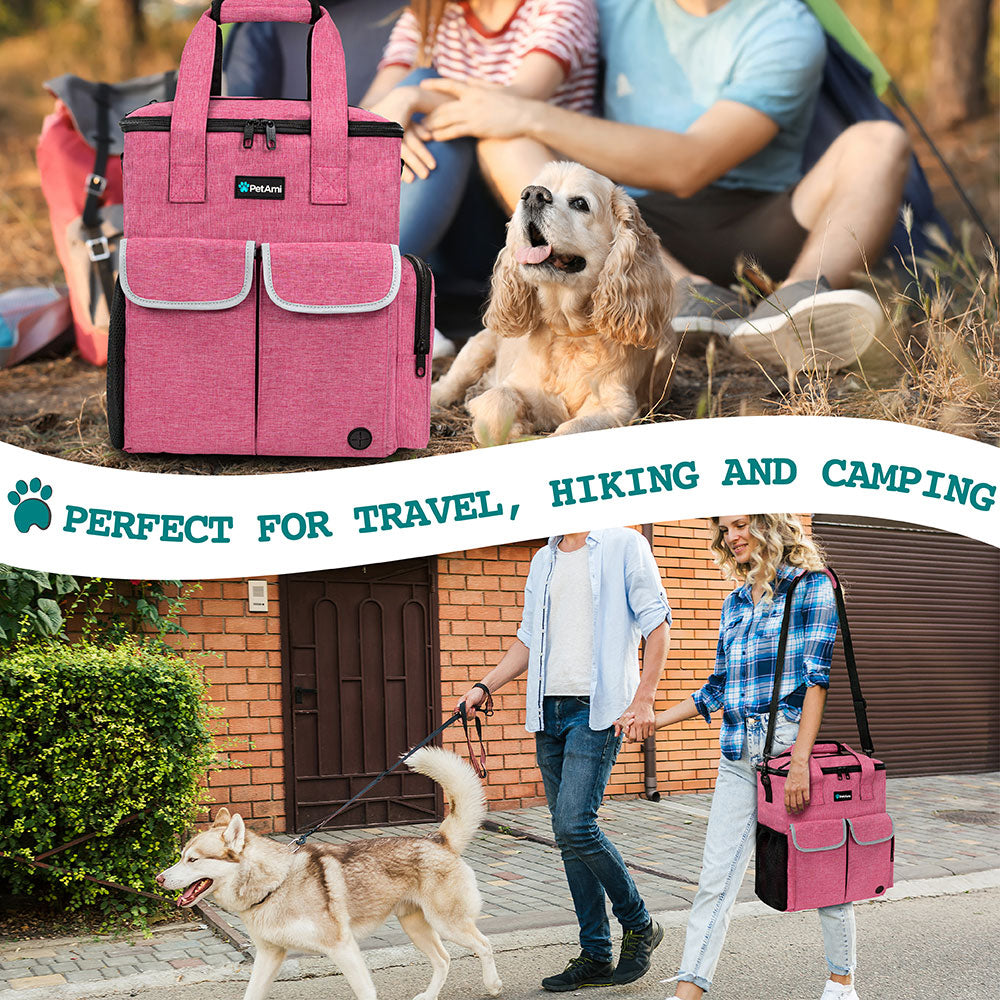 Pet Supply Travel Bag Weekend Tote Dog Gear Food Carrier Travel Organizer Set