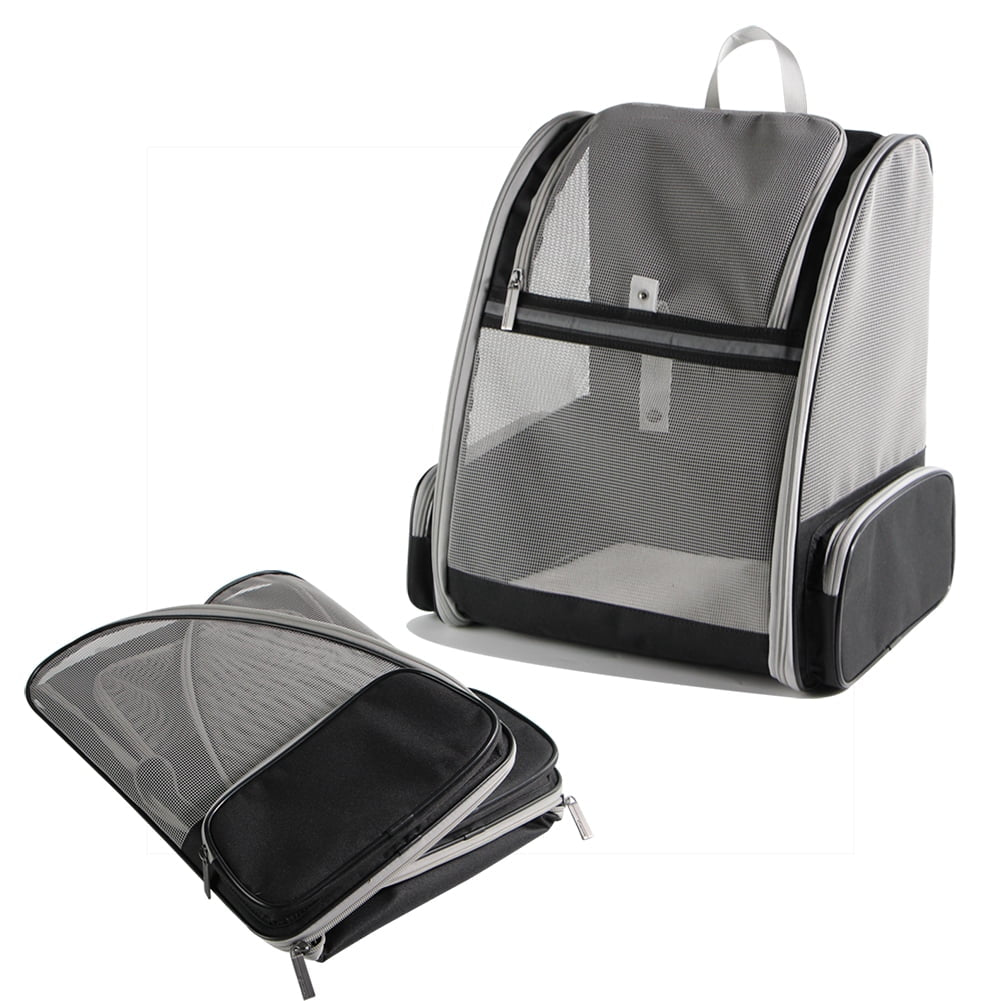 Large Cat Carrier Backpack, Pet Backpack Carrier for Small Dog up to 16 Pounds, Breathable Vented Design Backpack for Travelling and Hiking Outdoor, Airline Approved