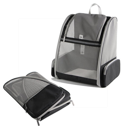 Large Cat Carrier Backpack, Pet Backpack Carrier for Small Dog up to 16 Pounds, Breathable Vented Design Backpack for Travelling and Hiking Outdoor, Airline Approved