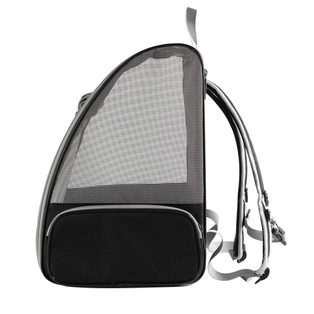 Large Cat Carrier Backpack, Pet Backpack Carrier for Small Dog up to 16 Pounds, Breathable Vented Design Backpack for Travelling and Hiking Outdoor, Airline Approved