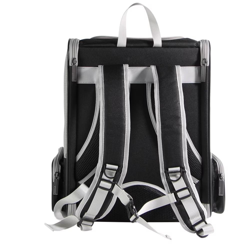 Large Cat Carrier Backpack, Pet Backpack Carrier for Small Dog up to 16 Pounds, Breathable Vented Design Backpack for Travelling and Hiking Outdoor, Airline Approved