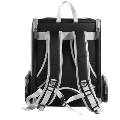 Large Cat Carrier Backpack, Pet Backpack Carrier for Small Dog up to 16 Pounds, Breathable Vented Design Backpack for Travelling and Hiking Outdoor, Airline Approved