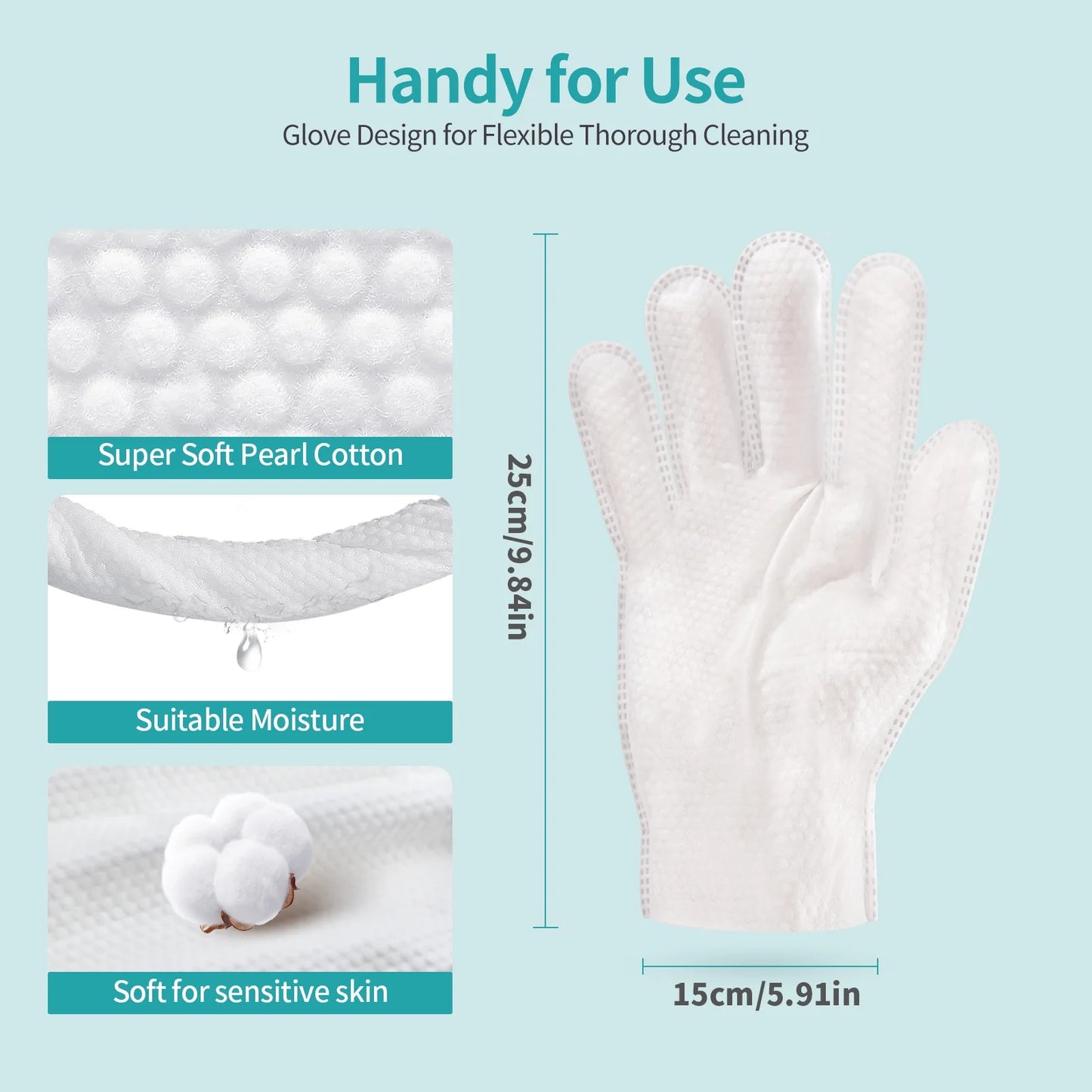 Dog Wipes Cleaning Deodorizing Glove Wipes for Dogs & Cats, 24 Pcs, Coconut Scent, Hypoallergenic Hydrating & Nourish Fur Pet Grooming Glove Wipes, Daily Care & Traveling