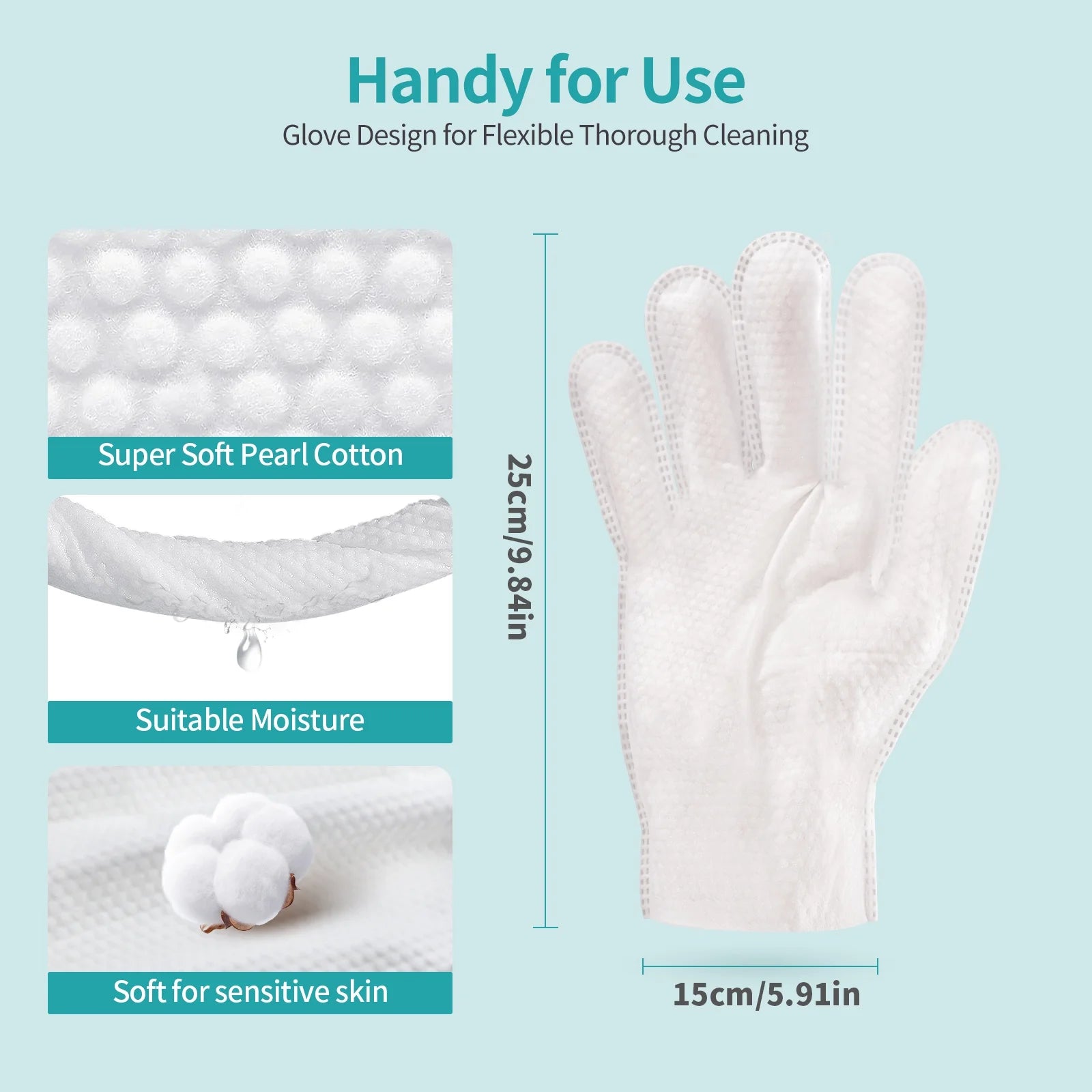Dog Wipes Cleaning Deodorizing Glove Wipes for Dogs & Cats, 24 Pcs, Coconut Scent, Hypoallergenic Hydrating & Nourish Fur Pet Grooming Glove Wipes, Daily Care & Traveling