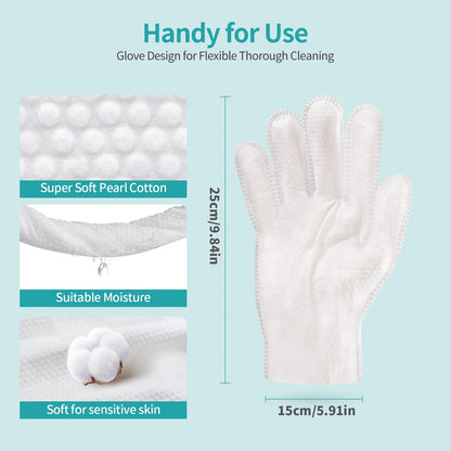 Dog Wipes Cleaning Deodorizing Glove Wipes for Dogs & Cats, 24 Pcs, Coconut Scent, Hypoallergenic Hydrating & Nourish Fur Pet Grooming Glove Wipes, Daily Care & Traveling